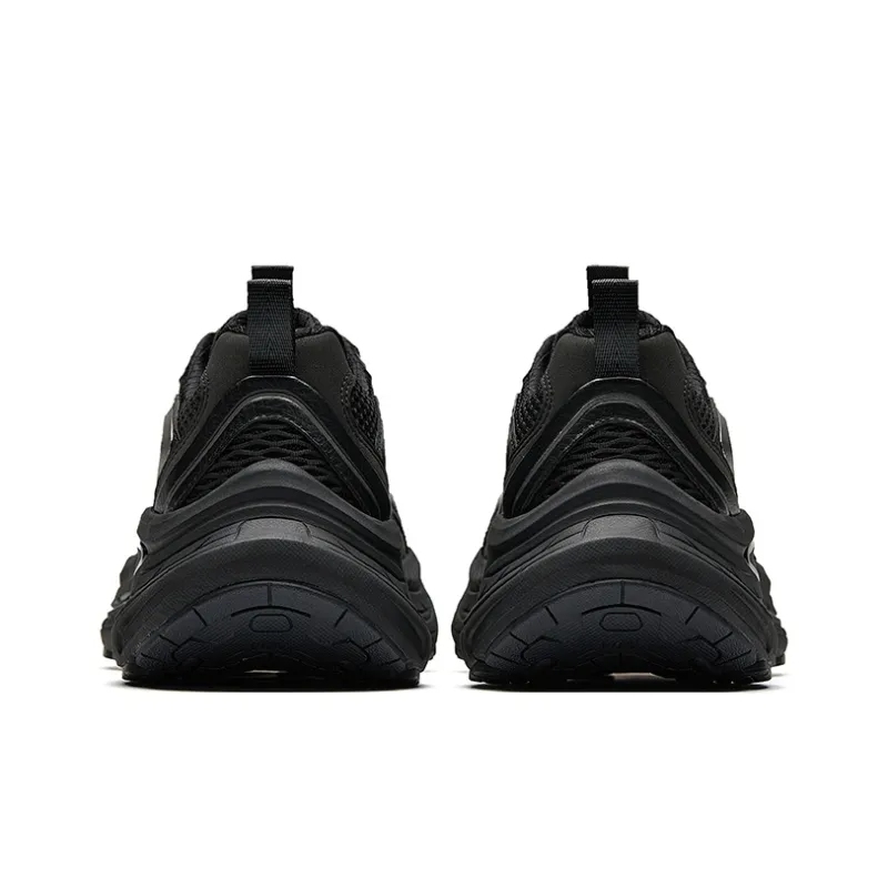 Anta Anti-Slip Wear-Resistant Low-Top Casual Shoes Men's Basic Black Gunmetal Gray-3