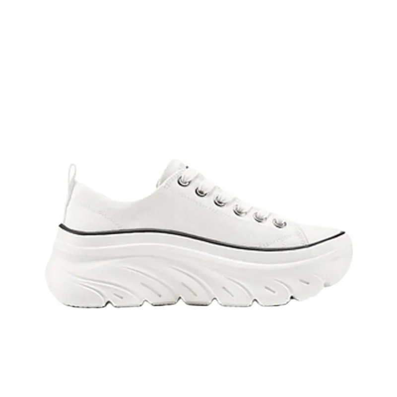 Skechers Street Abrasion Resistant, Breathable, Lightweight Low Top Canvas Shoes Women's White-1
