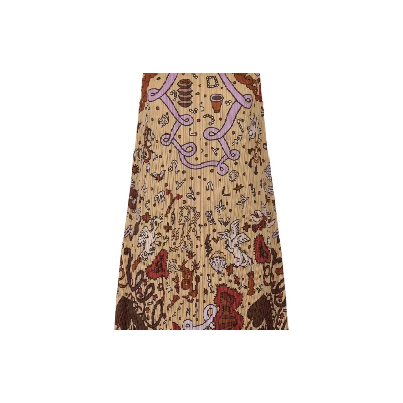 PLEATS PLEASE ISSEY MIYAKE Sleeveless Dress Women's Brown-2