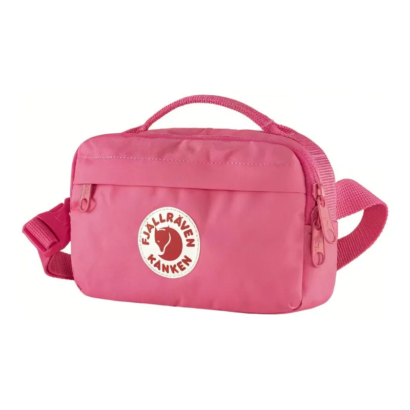 Fjallraven Kanken Polyester Fabric Fanny Pack Crossbody Bags Small Size Unisex Flamingo Pink-1