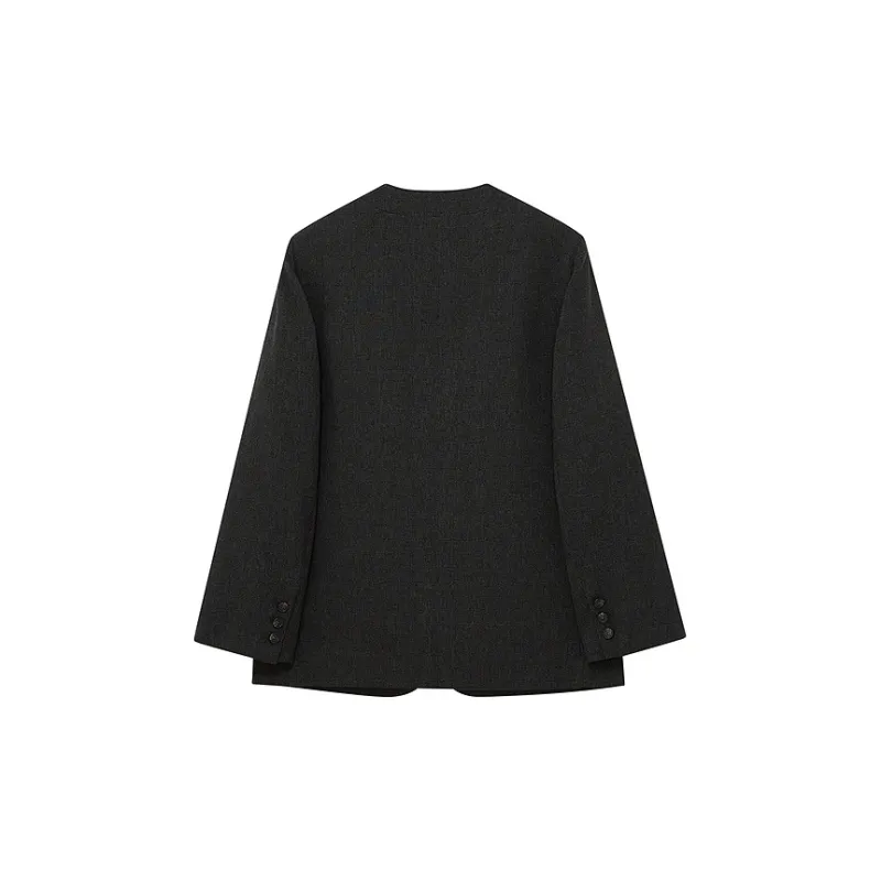 D'zzit Cropped Coat Women's Dark Gray-1