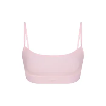 SKIMS Valentine's Day Collection SS25 COTTON RIB SCOOP BRALETTE Bra Women's Cherry Blossom/Cherry Blossom