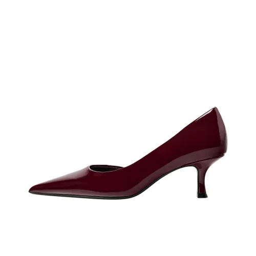 ZARA Slim Heel High Heels 6cm Women's Bright Red