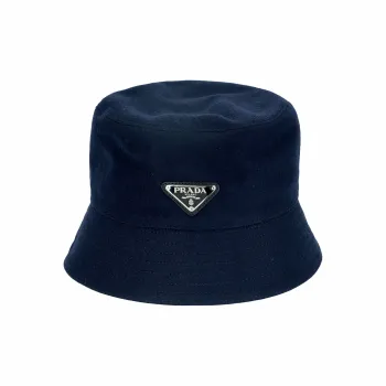 PRADA Logo Plaque Wool Bucket Hat