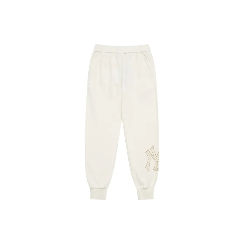 MLB New York Yankees Casual Pants Unisex Cream-0