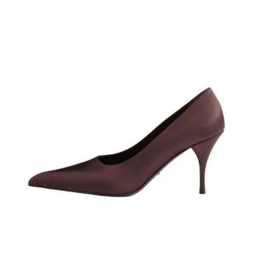 PRADA Slim Heel High Heels 8.5cm Women's Burgundy