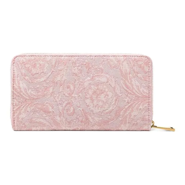FANSIZHE Barocco Canvas Wallet Women's Pink-1