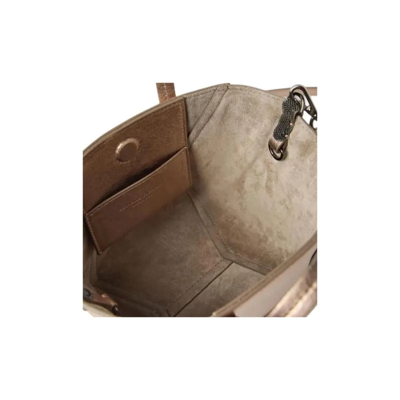 Brunello Cucinelli Mini Bc Duo Lamé Tote Bag-4