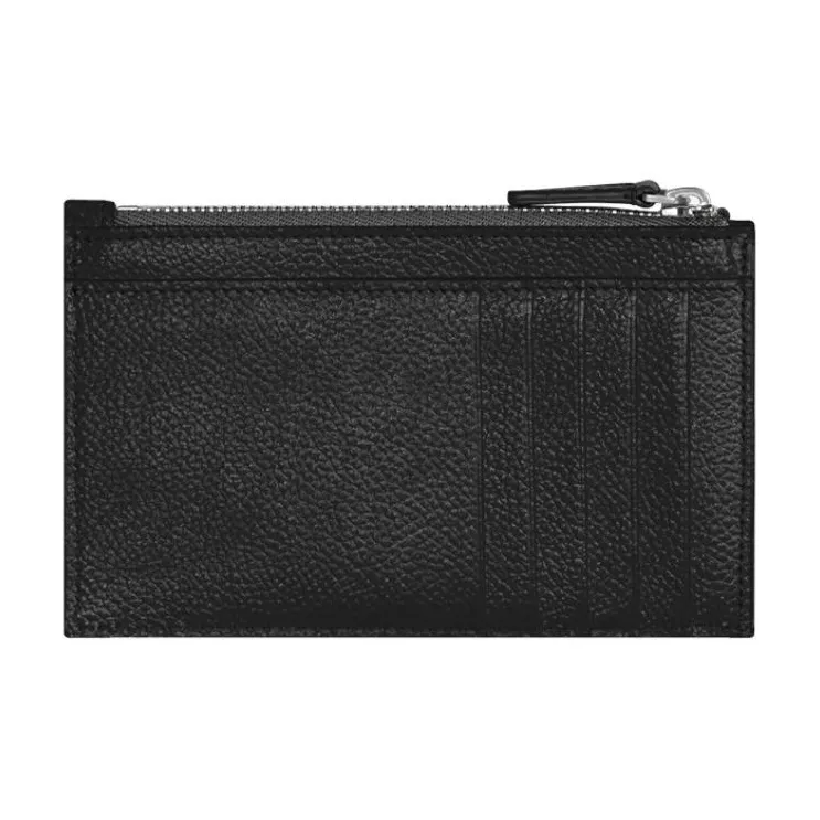 Balenciaga Grained Calfskin Coin Purse Card Clip Card Holder Large Size Men's Black-1