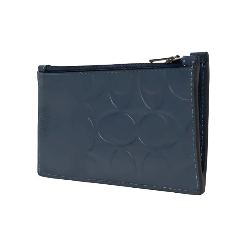COACH Card Case Cow Leather Card Holder Mini Women's Deep Denim-2