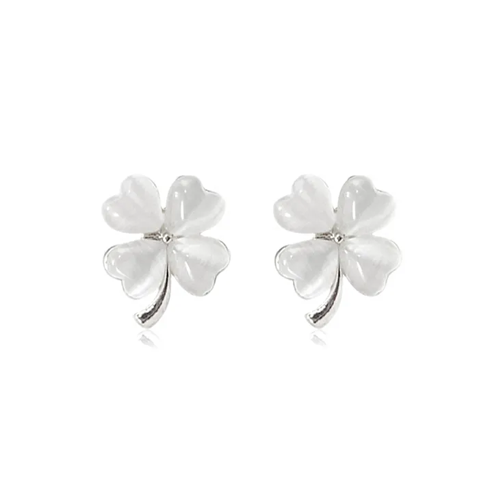 JIACUIYUN Glass Cat Eye Stud Earrings Women's-4
