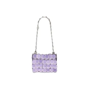 Paco Rabanne Polyester Shoulder Bag Women's Silver & Light Purple