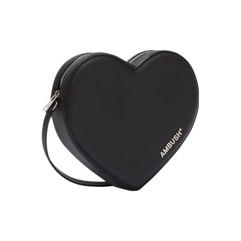 AMBUSH Flat Heart Crossbody Bag 'Black'-1