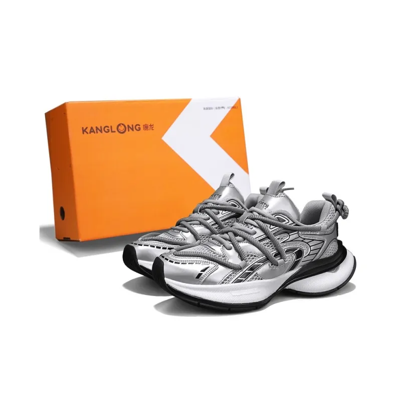 KANGLONG Cushioning, Slip Resistant, Abrasion Resistant, Breathable, Balance, Height Increasing Chunky Sneakers Men's-1