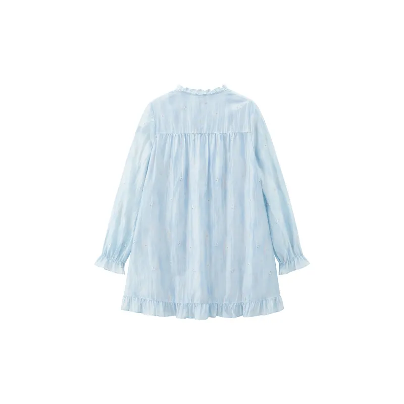 LEDIN Long Sleeved Dress Women's Ice Dew Blue-1