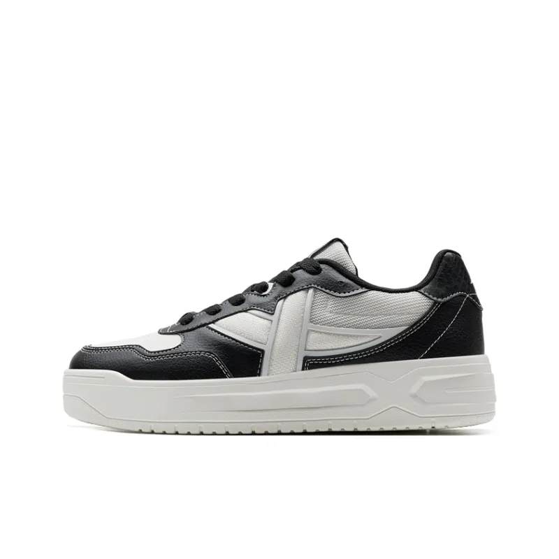 XTEP Air Force One Slip-Resistant Lightweight Coverage Low-Top Skateboard Shoes Men's White Black-0