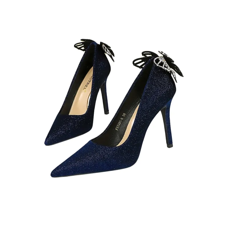QITUMAUL Slim Heel High Heels 10cm Women's-11