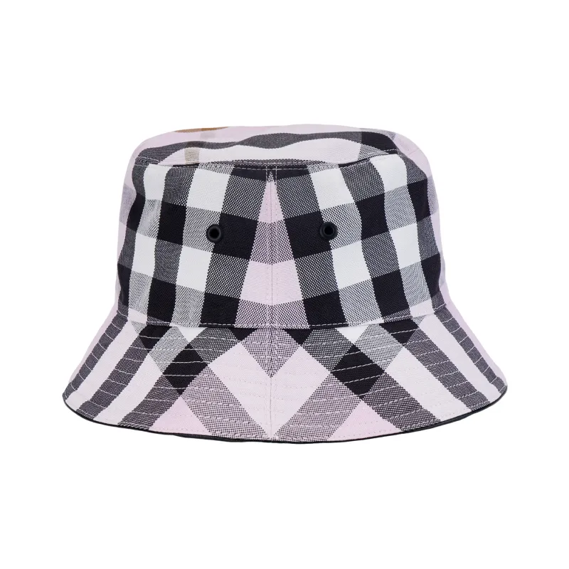 Burberry Logo Detail Check Cotton Bucket Hat-2
