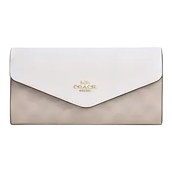 COACH Coated Canvas Wallet Trumpets Women's Sandy Beige
