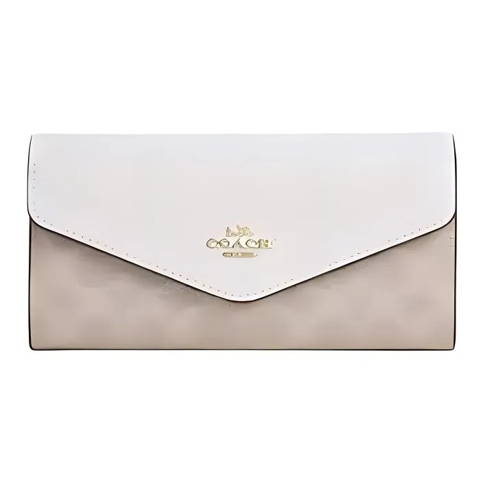 COACH Coated Canvas Wallet Trumpets Women's Sandy Beige-0