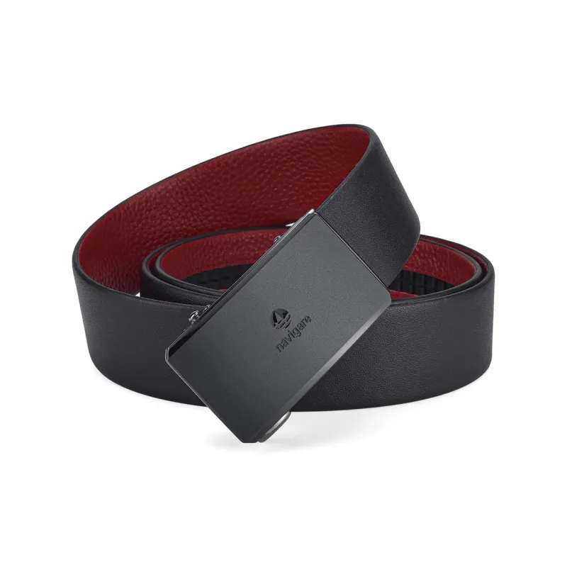 NAVIGARE Top Grain Cow Leather Leather Belts Men's 3.5cm-5