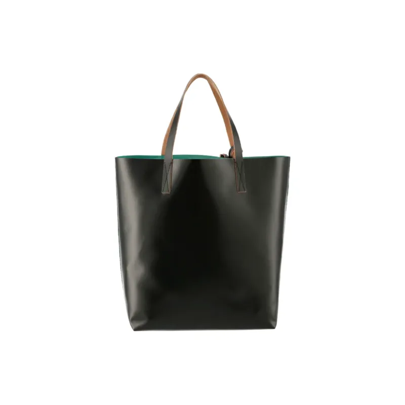 MARNI PVC Polyvinyl Chloride Handbag Regular Women's Black & Green-4
