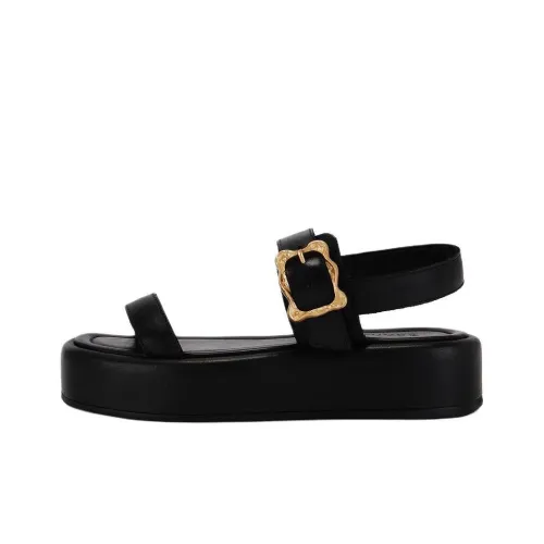 Schutz WAVY One Strap Sandals 4cm Women's Black