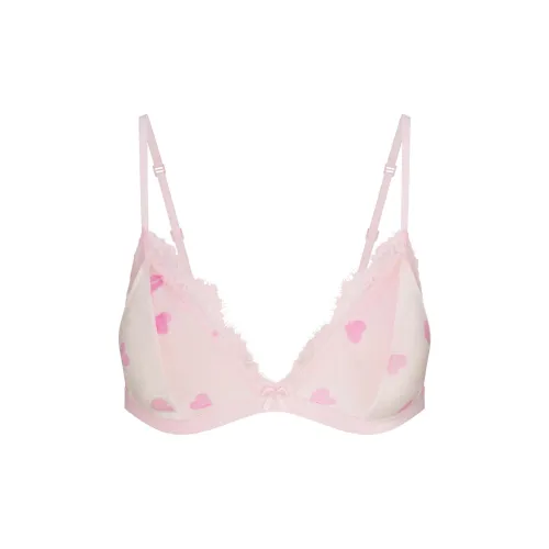 SKIMS Valentine's Day Collection SS25 VELVET LACE TRIANGLE BRALETTE Bra Women's