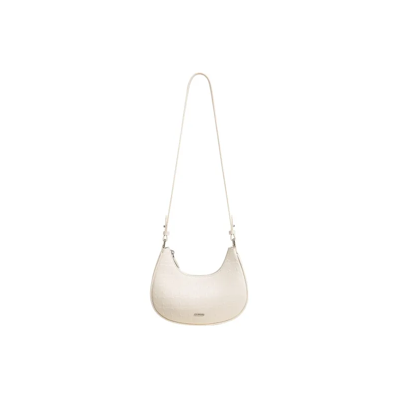 Miao Di Cow Leather Handbag, Shoulder Bag, Crossbody Bag Regular Women's Milkshake White-7