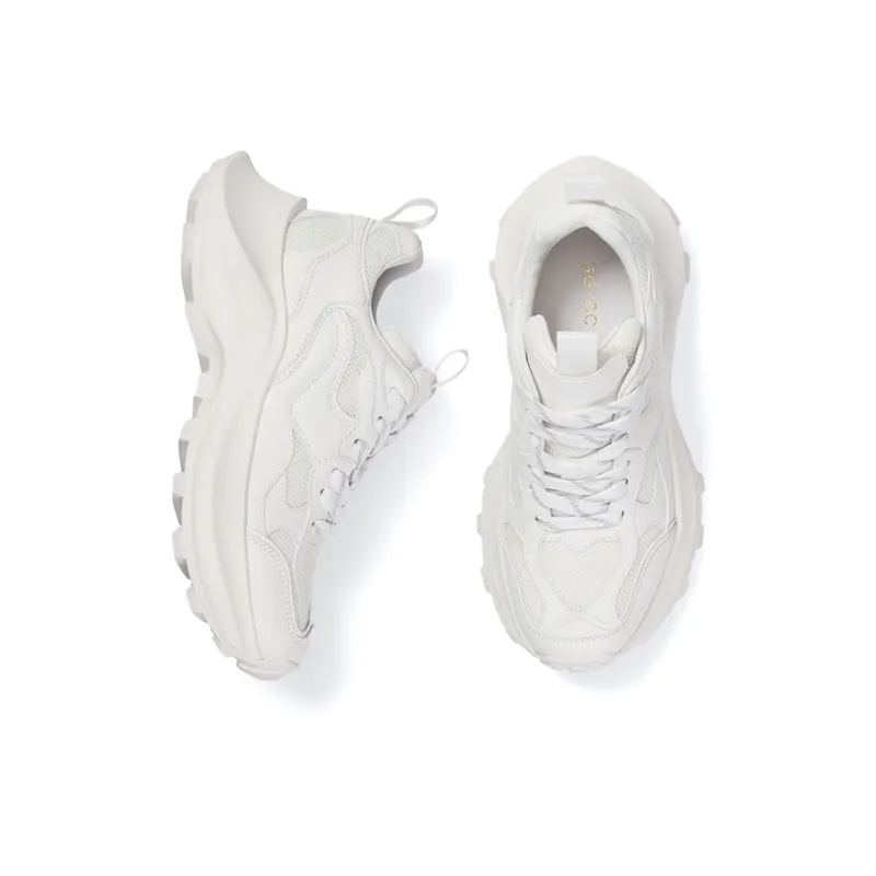 GG CC Mesh Casual Low Top Trendy And Cool Platform Chunky Sneakers Women's White-2
