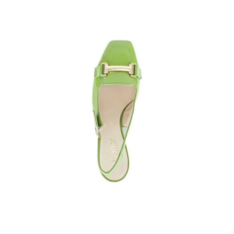 Gabor Fashion Chunky Heel High Heels 6.5cm Women's Green-3