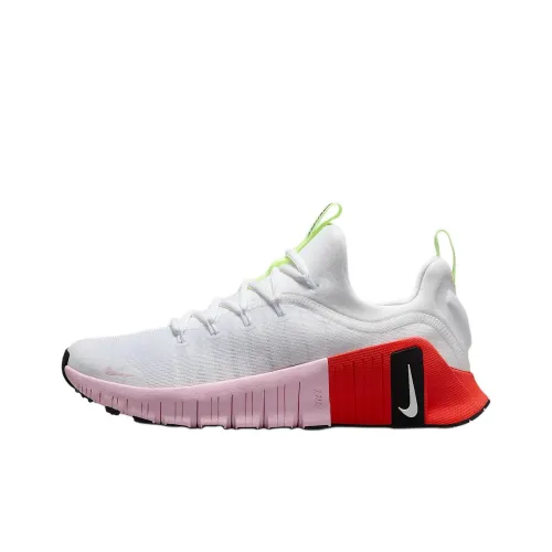 Nike Free Metcon 6 White Barely Volt Bright Crimson Pink Foam Women's