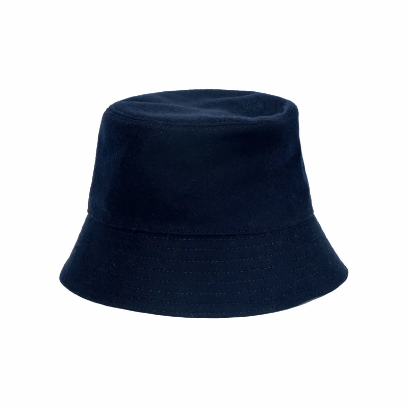 PRADA Logo Plaque Wool Bucket Hat-3