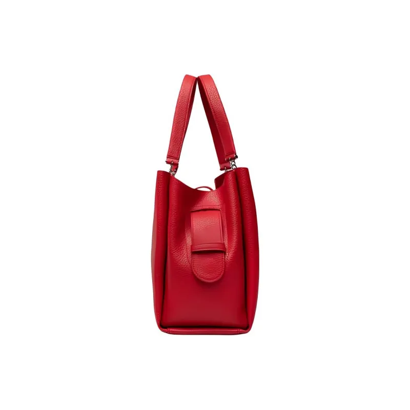 EMPORIO ARMANI Polyurethane Tote Bag, Shopping Bag, Shoulder Bag, Crossbody Bag, Handbag Women's Red-2