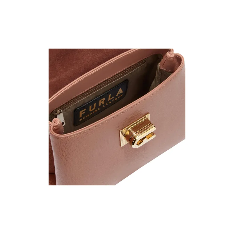 Furla Leather Shoulder Bag, Crossbody Bag, Handbag Women's Nude-3