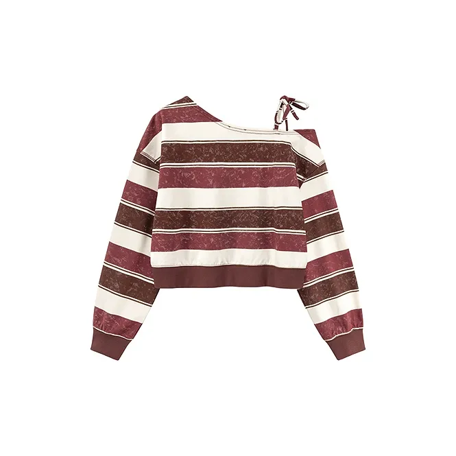 CHUU Sweatshirt Women's Red Stripes-1
