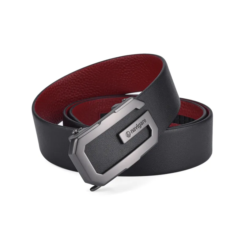 NAVIGARE Top Grain Cow Leather Leather Belts Men's 3.5cm-0