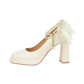 QITUMAUL Chunky Heel High Heels Women's