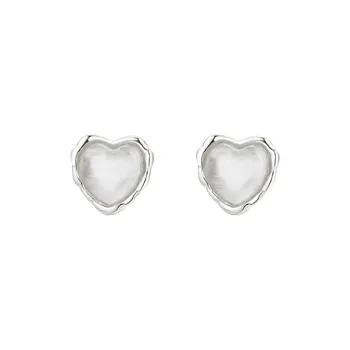 JIACUIYUN Glass Cat Eye Stud Earrings Unisex