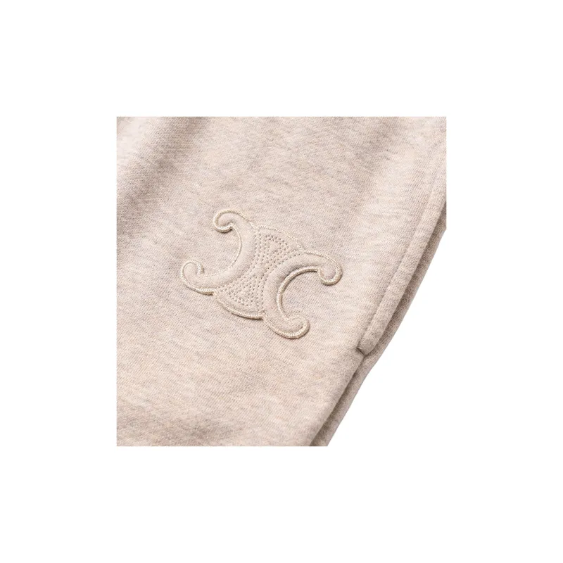 CELINE Knitted Sweatpants Women's Apricot-4