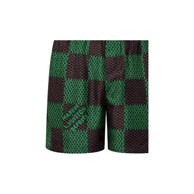 LOUIS VUITTON Damier Silk Shorts-5