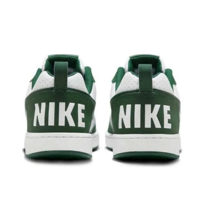Nike Court Borough Anti Slip Wear Resistant Low Top Skateboard Shoes Men's White Green-4