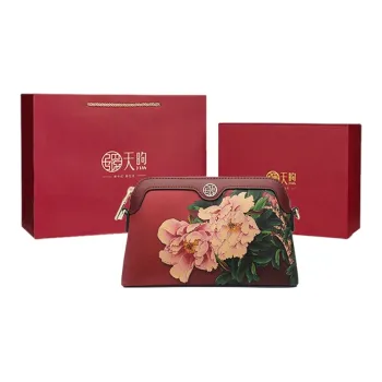 Pmsi Silk Shoulder Bag, Crossbody Bag Trumpets Women's Burgundy