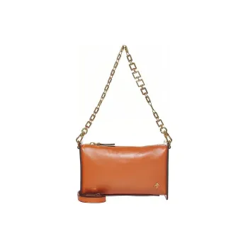 Manu Atelier Calfskin Crossbody Bag Shoulder Bag Women's Orange
