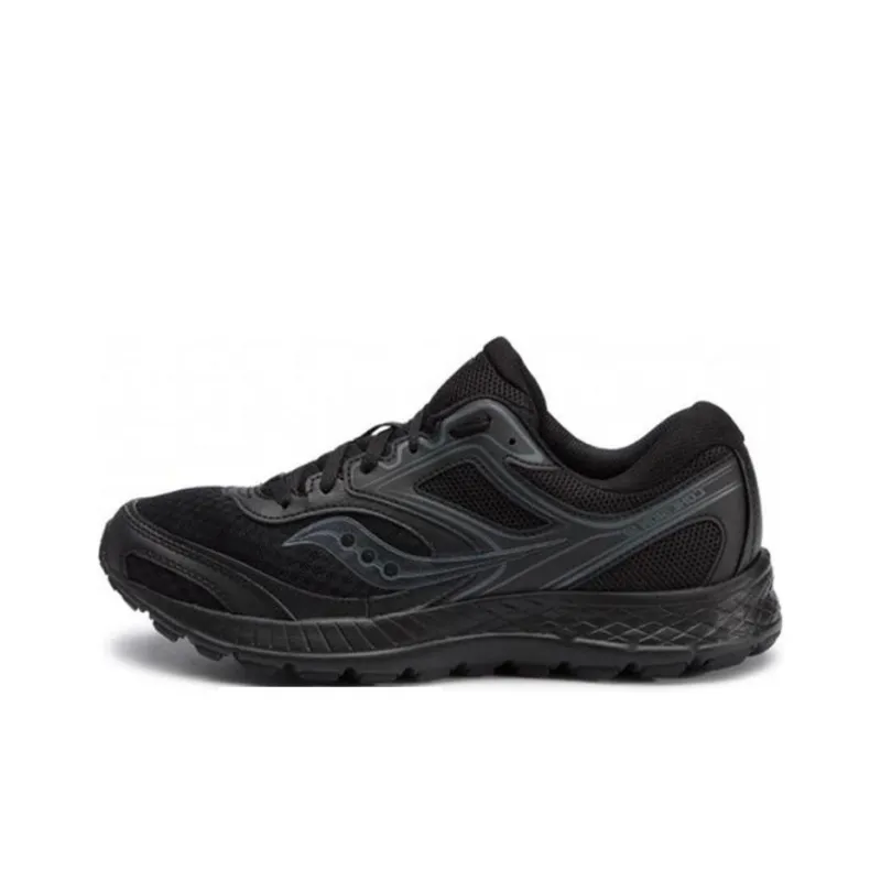 Saucony Cohesion 12 Cushioning Lightweight Low-Top Running Shoes Unisex Black-0