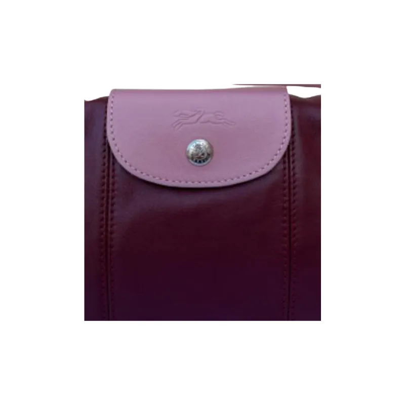 LONGCHAMP Lambskin Handbag Women's Purple-2