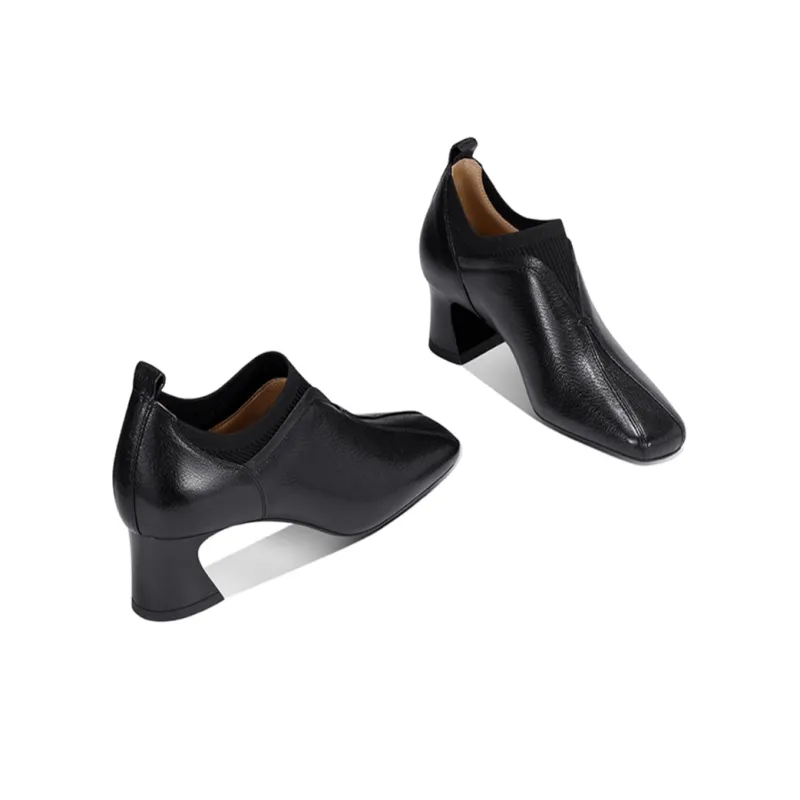 JESSICA SOPHIA Chunky Heel High Heels 5cm Women's Black-1