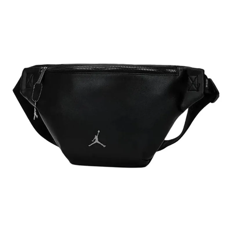 Jordan Leather Sling Bag, Crossbody Bag, Fanny Pack Regular Unisex Black-1