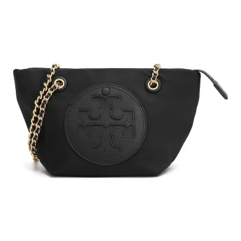 TORY BURCH Ella Recycled Nylon Tote Bag Shopping Bag Handbag Shoulder Bag Small Size Women's Black