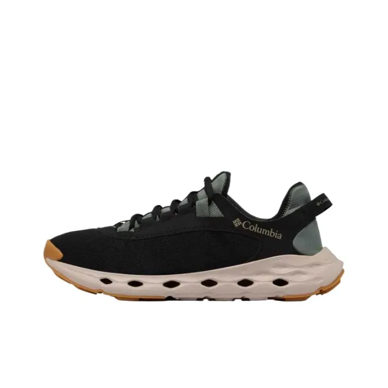 Columbia Drainmaker Slip-Resistant Low-Top Running Shoes Men's Black-0